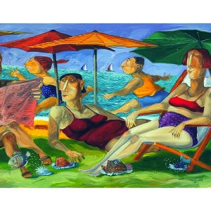 Grafica d'arte Giclee Pino Procopio - Vacanze al mare