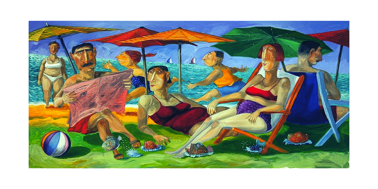 Fine Art Giclèe Pino Procopio - Vacanze al mare Grafica d'arte Giclee Pino Procopio - Vacanze al mare