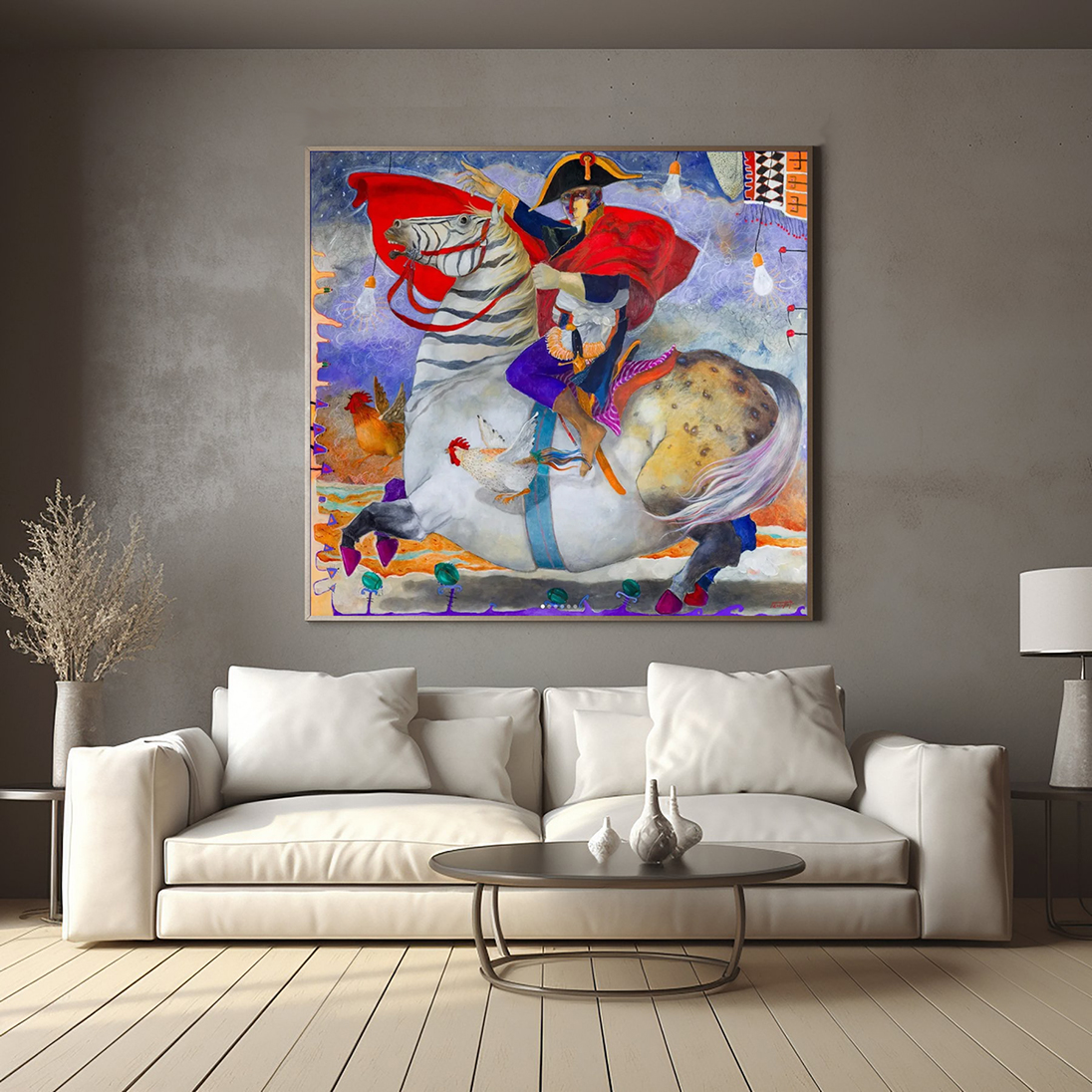 Pittura - Acrilico su tela Pino Procopio - Campagna d'Africa.