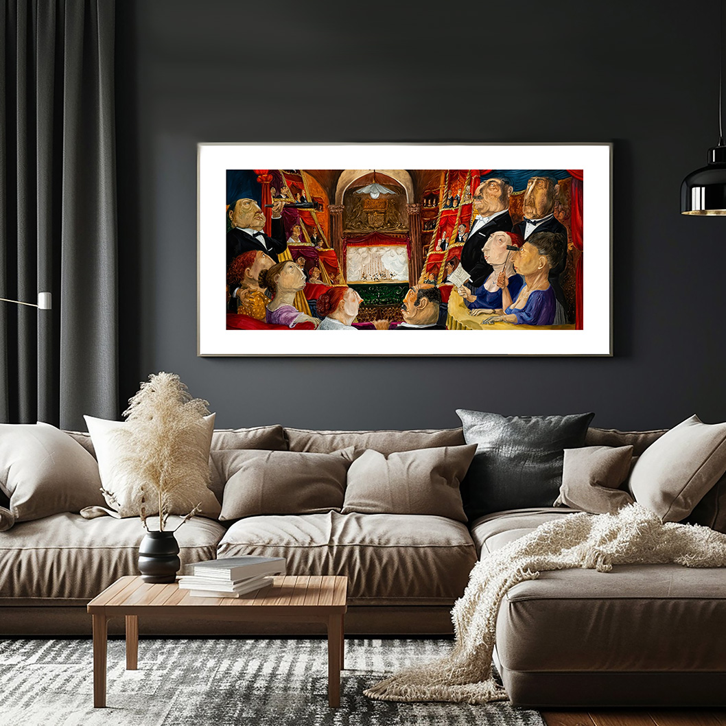 Fine Art Giclèe Pino Procopio - Maschere e sussurri nella Loggia dell' Opera