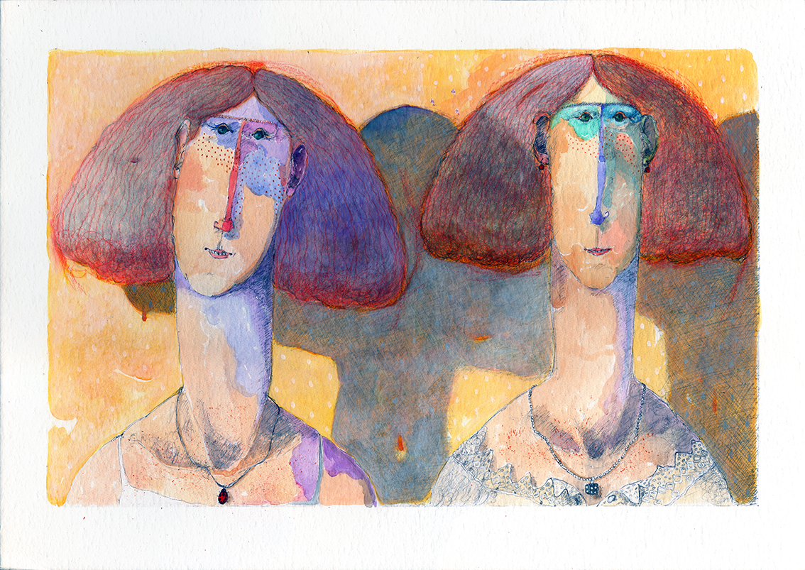 Stampa – Litografia Pino Procopio – Agnes and Clarisse