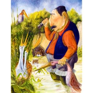 Grafica d'arte Giclee Pino Procopio - Ornitologo